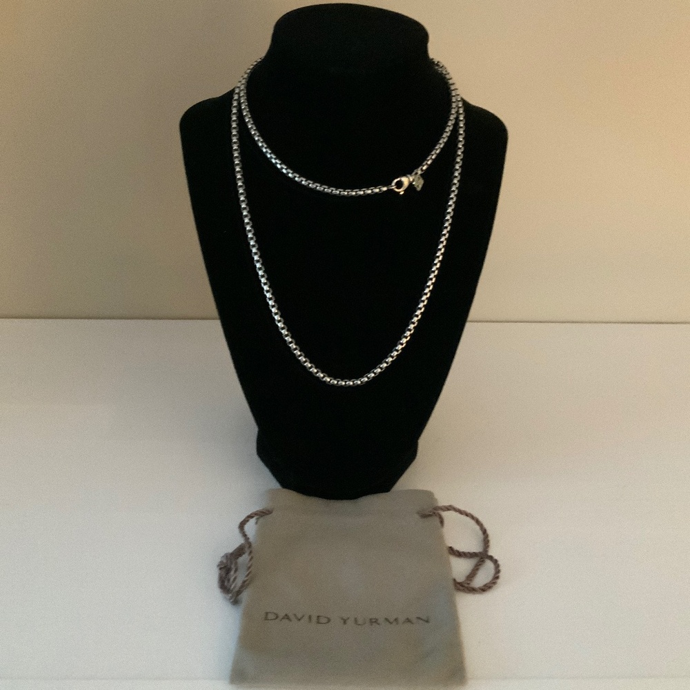 AUTHENTIC DAVID YURMAN 30 inch box chain necklace
